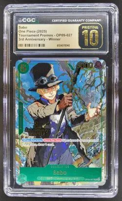 2025 ONE PIECE SABO 3RD ANNIV PROMO OP09-027 CGC 10 PRISTINE B PT - Image 1