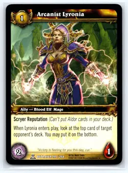 World of Warcraft TCG Betrayer #199/264 Arcanist Lyronia - Image 1