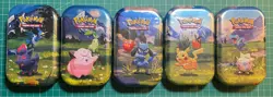 Pokemon TCG Ascended Heroes Mini Tin X5 Full Art Set. Brand New And Sealed. - Image 1