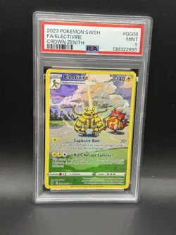 Electivire GG08/GG70 Crown Zenith Galarian Gallery Holo Card Mint PSA 9 - Image 1