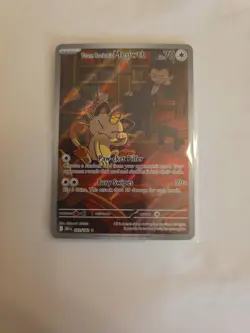 Pokemon TCG Destined Rivals Team Rockets Meowth Card 203/182 Mint Condition - Image 1