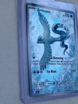 Pokemon TCG Articuno 161/159 JTG EN Full Art Holo Water Moderately Played Card - Image 4