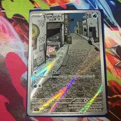 Pokemon TCG Slowpoke Scarlet & Violet Base Set Holo Illustration Card 204/198 - Image 1