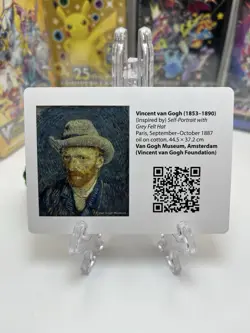 Pikachu With Grey Felt Hat SVP 085 Pokemon Van Gogh Museum Insert Card Only - Image 1