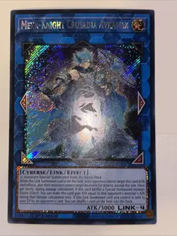 Mekk-Knight Crusadia Avramax RA01-EN044 Platinum Secret Rare Yugioh Card NM - Image 1