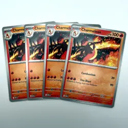 Charmeleon 005/165 x4 4x Pokemon Card 2023 Scarlet & Violet 151 Playset - Image 1