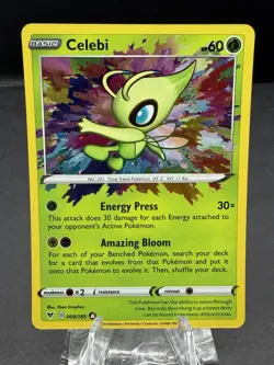 Pokemon TCG Celebi Vivid Voltage Holo Card 009/185 Amazing - Image 1