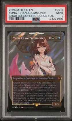 PSA 9 Yuna, Grand Summoner 0216 Surge Foil 2025 MTG Final Fantasy Commander - Image 1