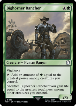 Bighorner Rancher [Fallout] Magic MTG - Image 1
