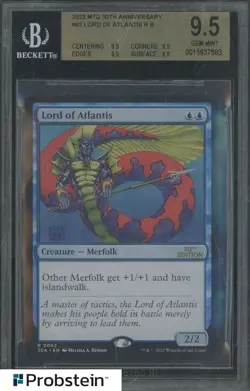 2022 Magic The Gathering MTG 30th Anniversary #62 Lord of Atlantis R B BGS 9.5 - Image 1