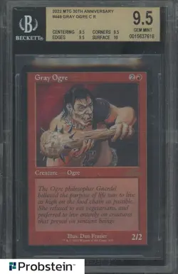 2022 Magic The Gathering MTG 30th Anniversary #449 Gray Ogre C R BGS 9.5 #1 - Image 1