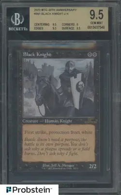 2022 Magic The Gathering MTG 30th Anniversary #391 Black Knight U K BGS 9.5 - Image 1