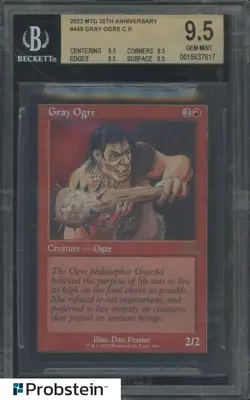 2022 Magic The Gathering MTG 30th Anniversary #449 Gray Ogre C R BGS 9.5 #2 - Image 1