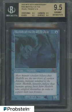 2022 Magic The Gathering MTG 30th Anniv#363 Merfolk of the Pearl Trident BGS 9.5 - Image 1