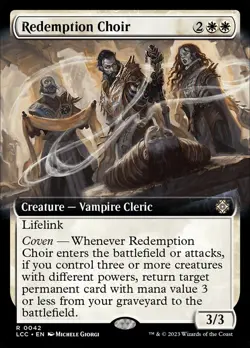 Redemption Choir - The Lost Caverns Of Ixalan Extended Art Regular MTG-NM - Image 1