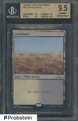 2022 Magic The Gathering MTG 30th Anniversary #277 Scrubland R BGS 9.5 - Image 1