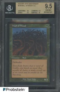 2022 Magic The Gathering MTG 30th Anniversary #518 Wall of Woods CG BGS 9.5 - Image 1