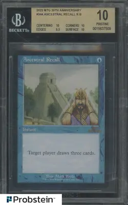 2022 Magic The Gathering MTG 30th Anniv #344 Ancestral Recall RB BGS 10 PRISTINE - Image 1