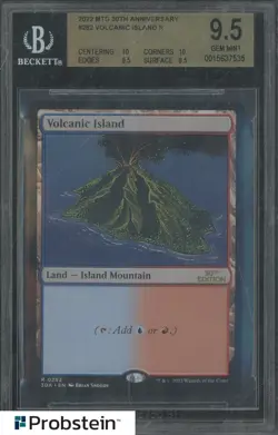 2022 Magic The Gathering MTG 30th Anniversary #282 Volcanic Island R BGS 9.5 - Image 1