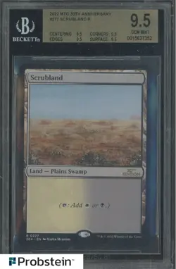 2022 Magic The Gathering MTG 30th Anniversary #277 Scrubland R BGS 9.5 - Image 1