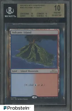 2022 Magic The Gathering MTG 30th Anniv #282 Volcanic Island R BGS 10 PRISTINE - Image 1