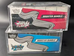 2x Pokemon SV10.5 Black Bolt White Flare Sealed Booster Bundle Display W/Acrylic - Image 4
