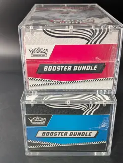 2x Pokemon SV10.5 Black Bolt White Flare Sealed Booster Bundle Display W/Acrylic - Image 5