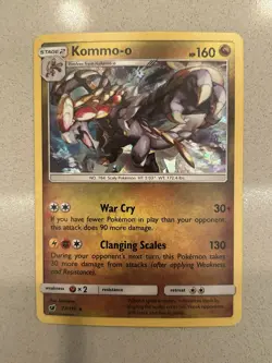 Kommo-o - 77/111 Cracked Ice Holo Rare Deck Exclusive Near Mint Pokemon - Image 1