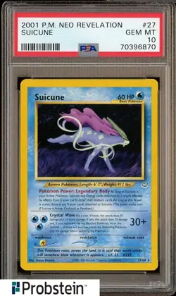 2001 Pokemon Neo Revelation #27 Suicune PSA 10 GEM MINT - Image 1