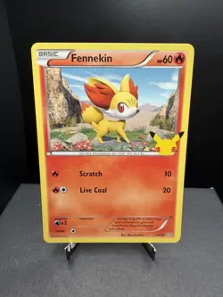 Pokemon TCG Mcdonalds 25th Anniversary Fennekin 14/25 Regular Stamped Promo NM - Image 1