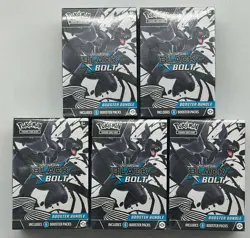 Lot of (5) Pokemon TCG Scarlet & Violet Black Bolt Booster Bundles SEALED - Image 1