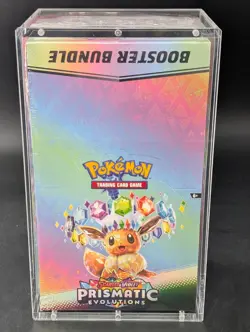 Pokemon SV8.5 Prismatic Evolutions Sealed Booster Bundle Display W/Acrylic Case - Image 1