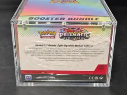 Pokemon SV8.5 Prismatic Evolutions Sealed Booster Bundle Display W/Acrylic Case - Image 3