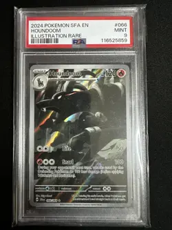 HOUNDOOM 066/064 PSA 9 SHROUDED FABLE ILLUSTRATION RARE POKEMON CARD ENGLISH - Image 1