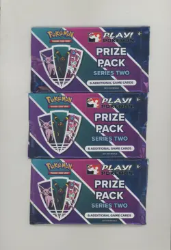 Lot of (3) Pokemon TCG PLAY! Pokemon Prize Pack Series Two Sealed - Image 1