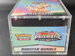 Pokemon SV8.5 Prismatic Evolutions Sealed Booster Bundle Display W/Acrylic Case - Image 5