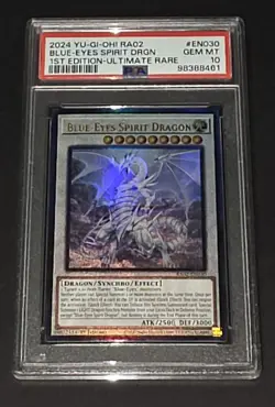 2024 YU-GI-OH! RA02 1st Ed Ultimate Rare Blue-Eyes Spirit Dragon #EN030 PSA 10 - Image 1