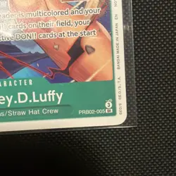 Red Bull Double DON event DON!! and Monkey.D.Luffy stamped Promo w/ Sticker - Image 5