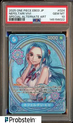 2025 One Piece Japanese EB03 #024 Nefeltari Vivi Special Alternate Art PSA 10 - Image 1