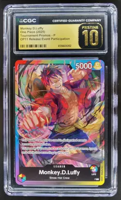 2025 ONE PIECE MONKEY D. LUFFY PROMO RELEASE EVENT CGC 10 PRISTINE A PT - Image 1