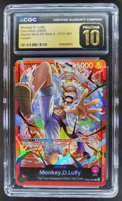 2025 ONE PIECE MONKEY D. LUFFY LEADER ST21-001 CGC 10 PRISTINE A PT - Image 1