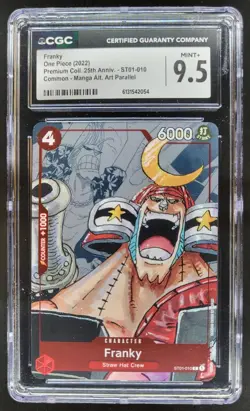 2022 ONE PIECE FRANKY 25TH MANGA ALT ART ST01-010 CGC 9.5 A PT - Image 1