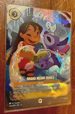 Disney Lorcana Foil Ohana Means Family Action - Enchanted. 2026 Winterspell - Image 2