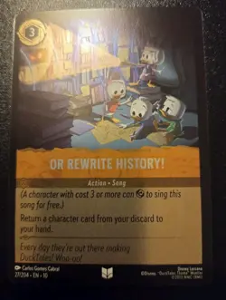 Or Rewrite History! 27/204 Cold Foil Uncommon Whispers In The Well Lorcana TCG - Image 1