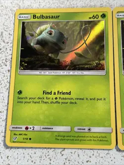 Detective Pikachu Stamped Bulbasaur Pokemon Cards Promo And 2 Holos 1/18 Sm198 - Image 4