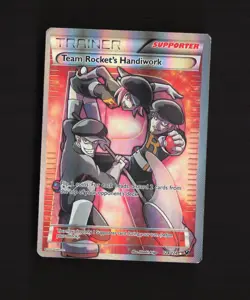Team Rocket's Handiwork 124/124 Fates Collide Full Art Pokemon Card DMG - Image 1