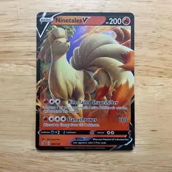 Ninetales V 026/192 Rebel Clash Ultra Rare Pokemon Card LP - Image 1