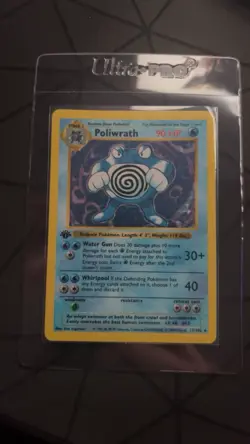Poliwrath Holo Rare Pokemon TCG Card Unlimited Base Set 13/102 LP - Image 1