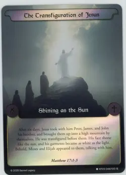 2025 Sacred Legacy: RARE - The Transfiguration of Jesus 44/100 1st Edition Card - Image 1