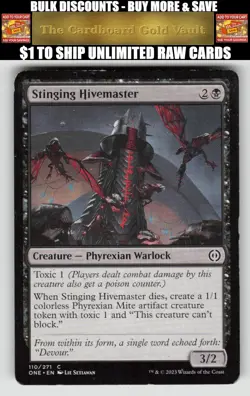 Magic_the_gathering Phyrexia: All Will Be One #110 Stinging Hivemaster - Image 1